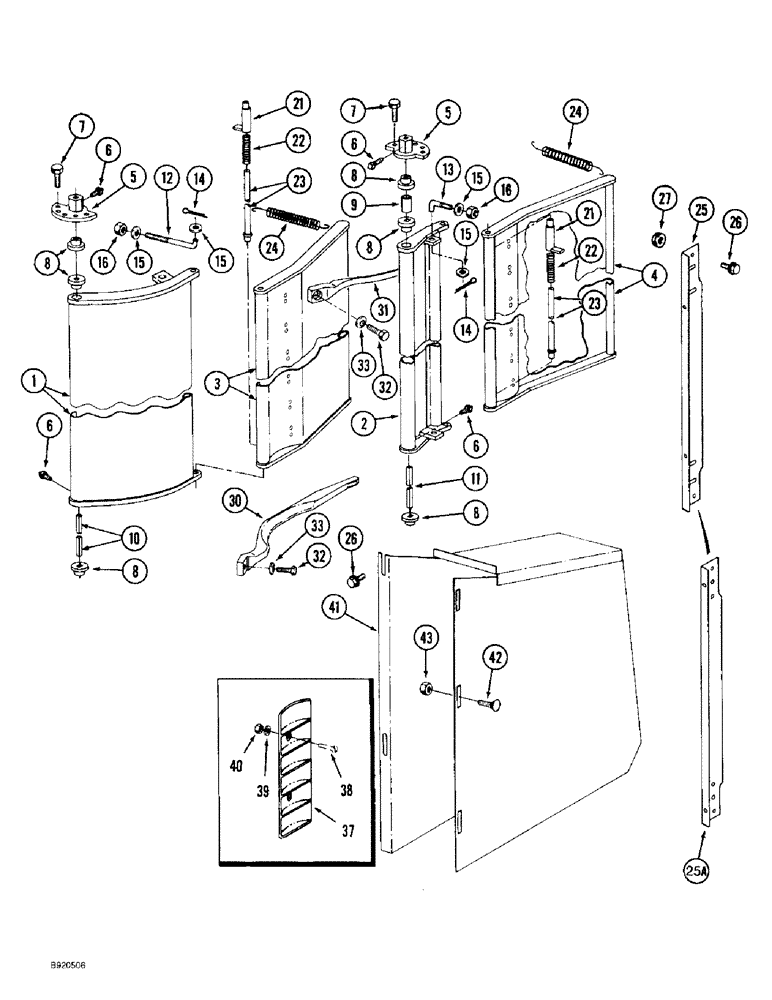 Схема запчастей Case IH 2044 - (9A-58) - PLANT COMPRESSOR, WITH DEEP CONTOUR POCKETS (13) - PICKING SYSTEM