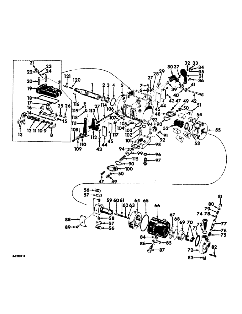 Схема запчастей Case IH 560 - (057) - FUEL SYSTEM, FUEL INJECTION PUMP, D282501 TO 26600 560 SERIES, D282501 TO 26055 INTERNATIONAL 660 (02) - FUEL SYSTEM