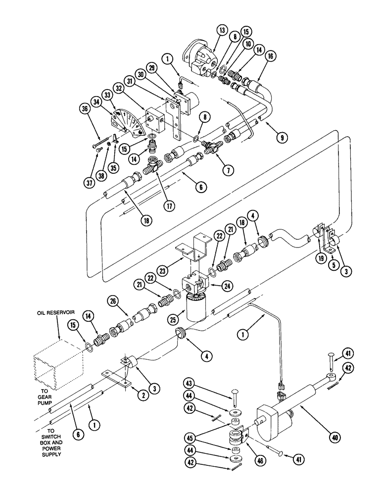 Схема запчастей Case IH 16 - (04) - SPEED CONTROL, HOSES, AND GEAR MOTOR 