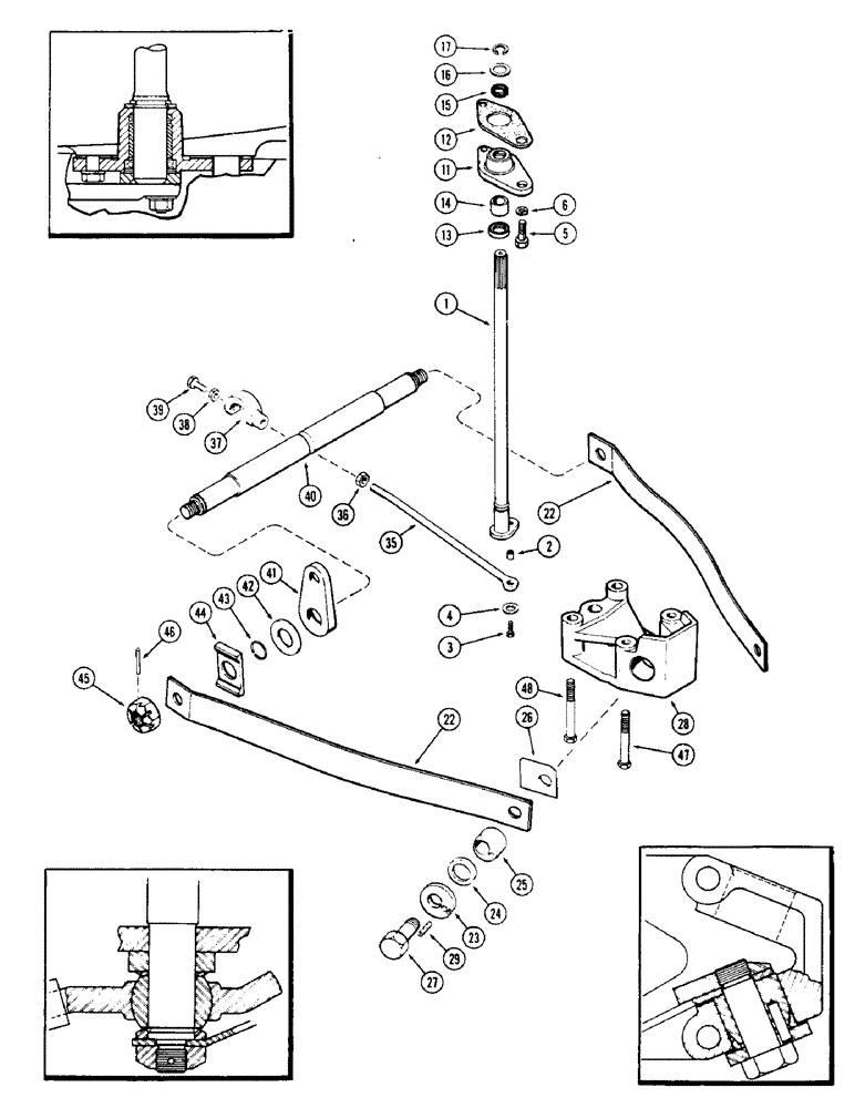 Схема запчастей Case IH 930-SERIES - (136) - DRAFT-O-MATIC LOWER SENSING LINKAGE, FIRST USED TRACTOR SERIAL NUMBER 8348489 (06) - POWER TRAIN