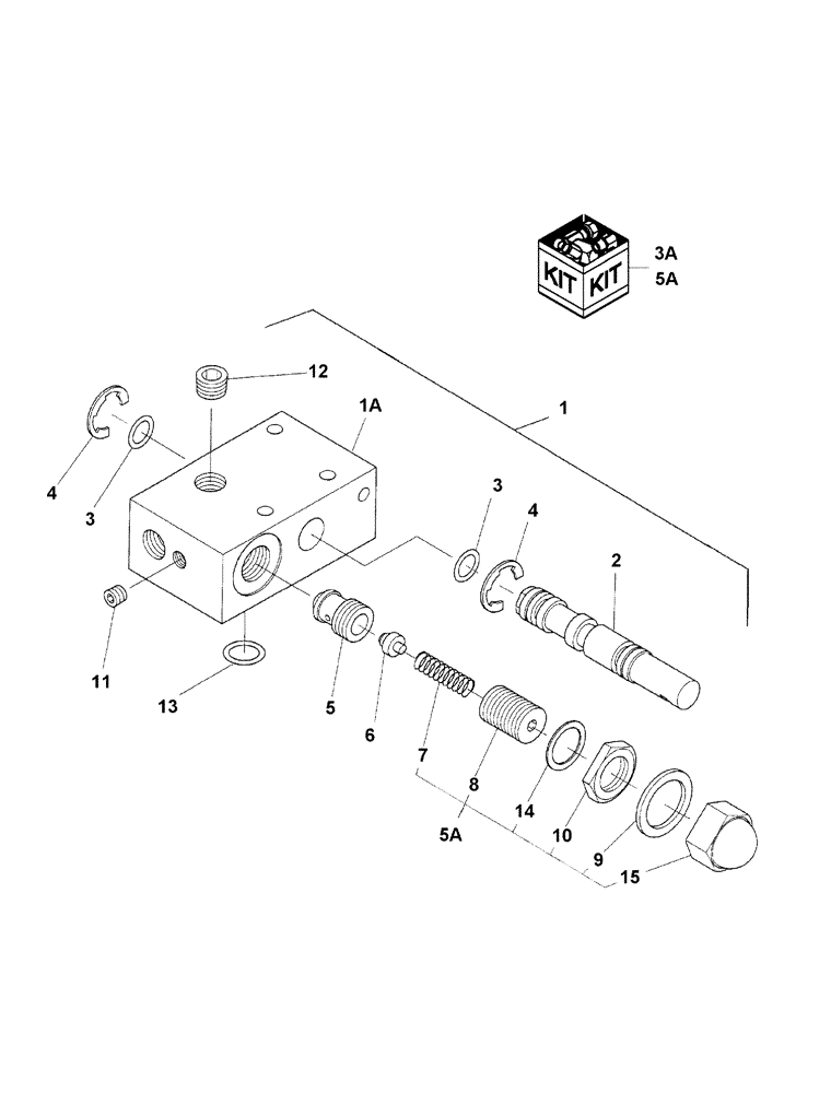 Схема запчастей Case IH DX35 - (03.13.01) - CONTROL VALVE, PTO (KAYABA) (03) - TRANSMISSION