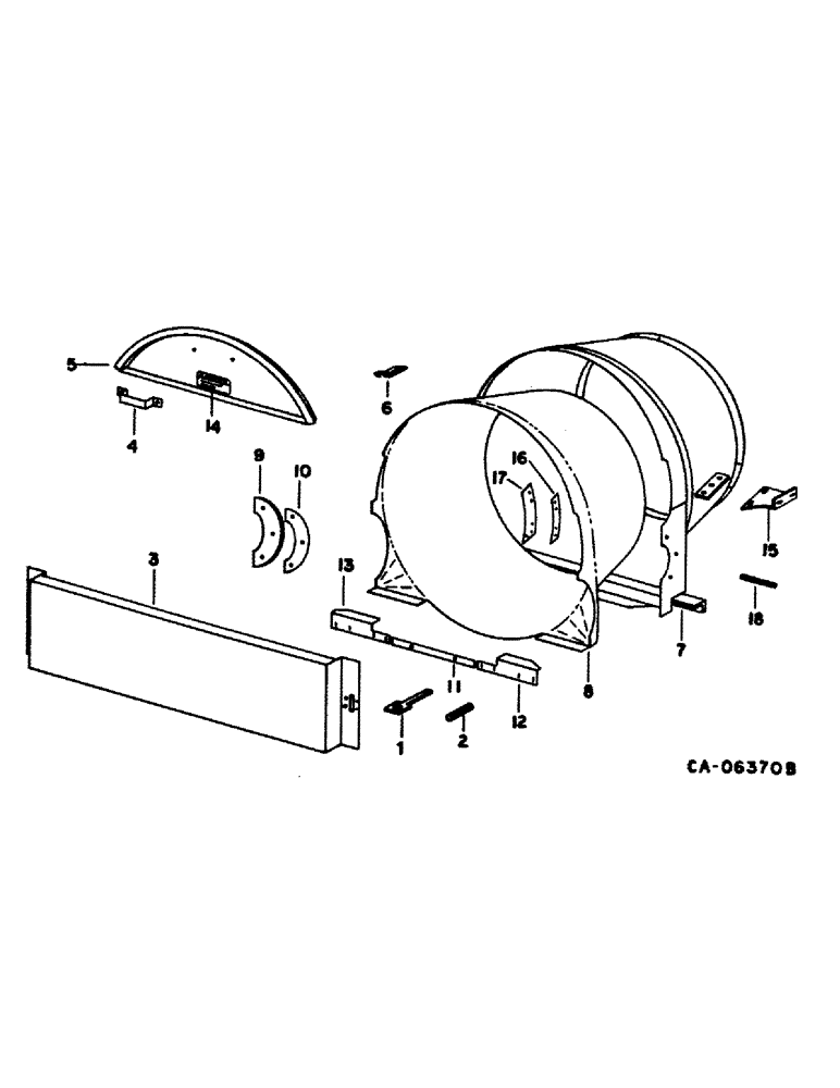 Схема запчастей Case IH 1480 - (21-16) - THRESHING ROTOR AND CONCAVES, CONE (14) - THRESHING