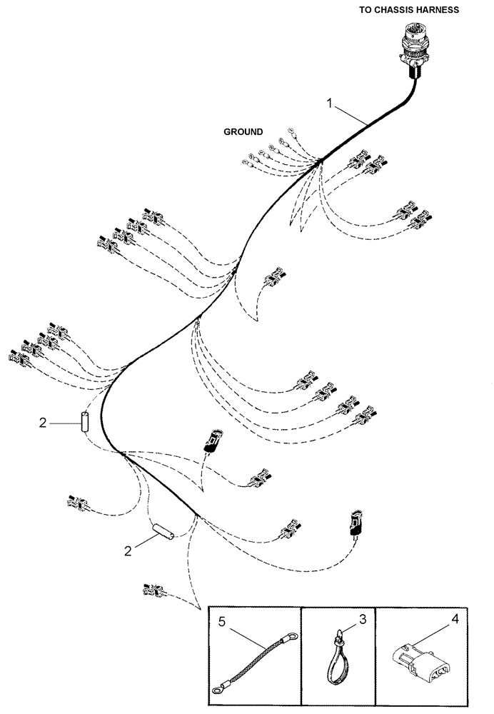 Схема запчастей Case IH CPX420 - (04-13) - HARNESS, VALVE BLOCK (06) - ELECTRICAL SYSTEMS