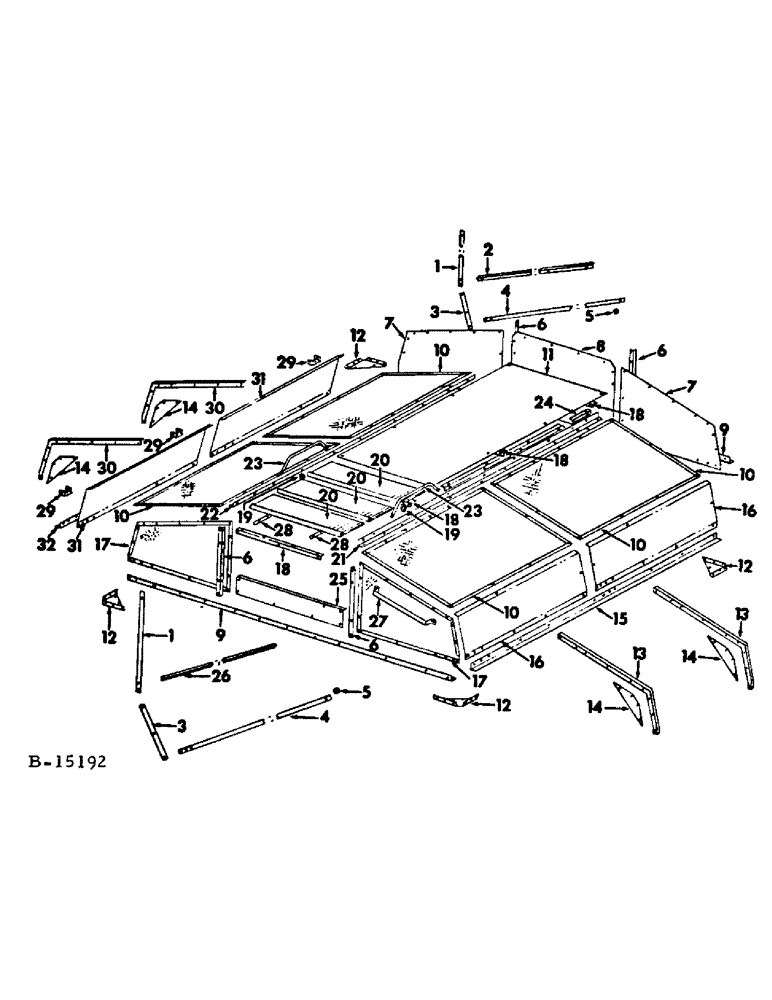 Схема запчастей Case IH 95 - (19-03) - BASKET AND CONVEYOR, BASKET COVER Basket & Conveyor