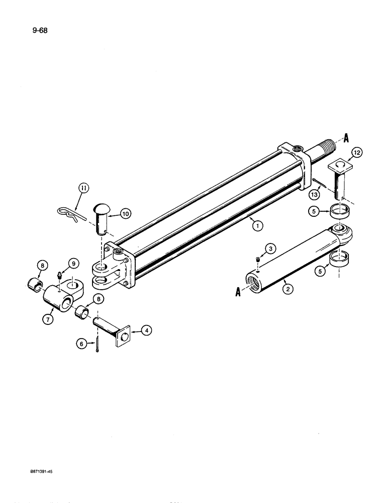 Схема запчастей Case IH 8600 - (9-068) - HITCH STABILIZER PARTS (09) - CHASSIS/ATTACHMENTS