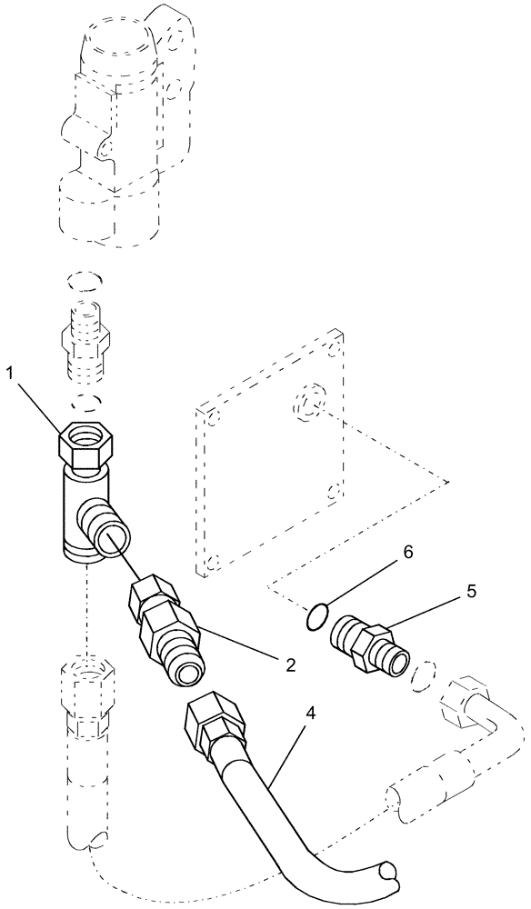 Схема запчастей Case IH 1220 - (35.850.06) - MOTOR CASE DRAIN ATTACHMENT KIT, 7100, 7200 AND 8900 SERIES MAGNUM TRACTORS (35) - HYDRAULIC SYSTEMS