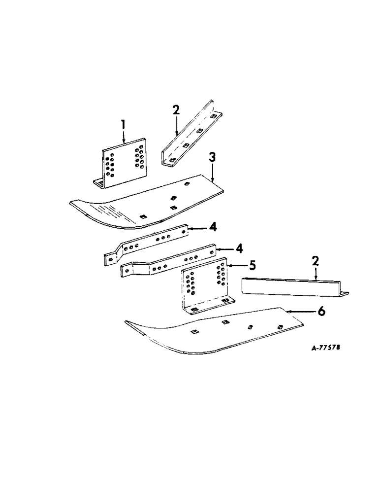 Схема запчастей Case IH 86 - (V-17[A]) - GAUGE SHOE ATTACHMENT, 15 IN. WIDE, ONE PER ROW 