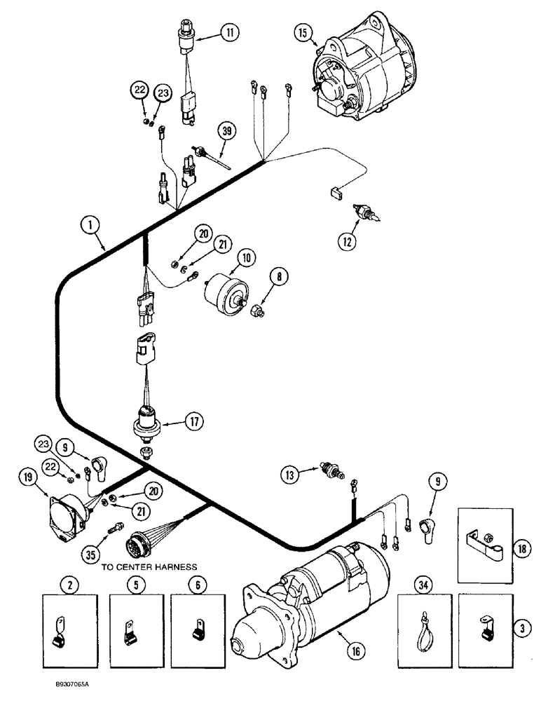 Схема запчастей Case IH 1644 - (4-02) - ENGINE HARNESS (06) - ELECTRICAL