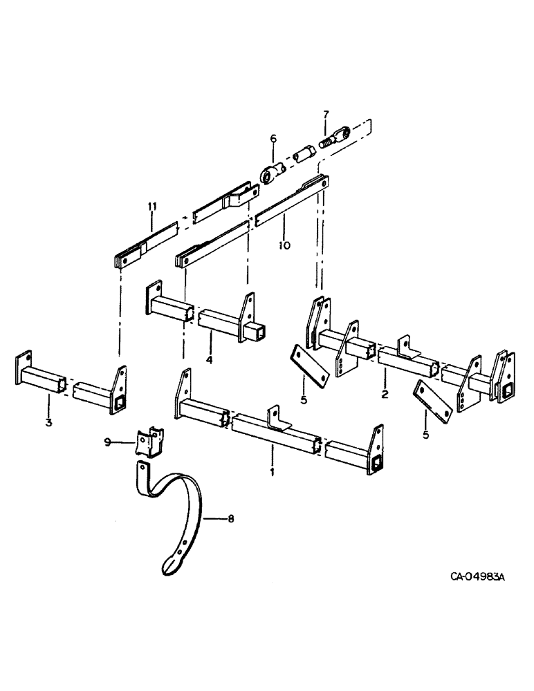 Схема запчастей Case IH 315 - (A-12) - SPRING TEETH AND TOOTH BARS, FOLDING, UNITS D AND E 