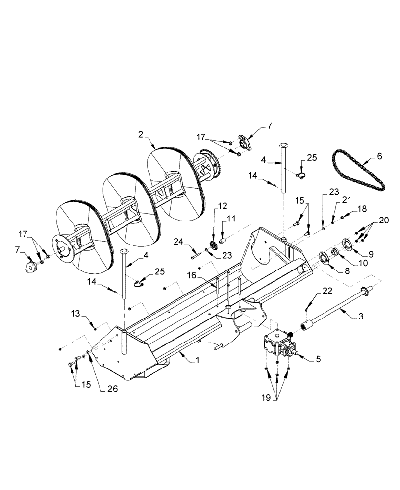 Схема запчастей Case IH BRX160 - (231) - BRX160 ROTARY BROOM - EXPLODED VIEW 