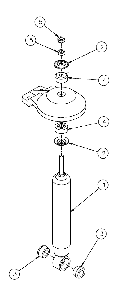 Схема запчастей Case IH SPX4410 - (04-017) - SUSPENSION SHOCK ASSEMBLY Suspension & Frame