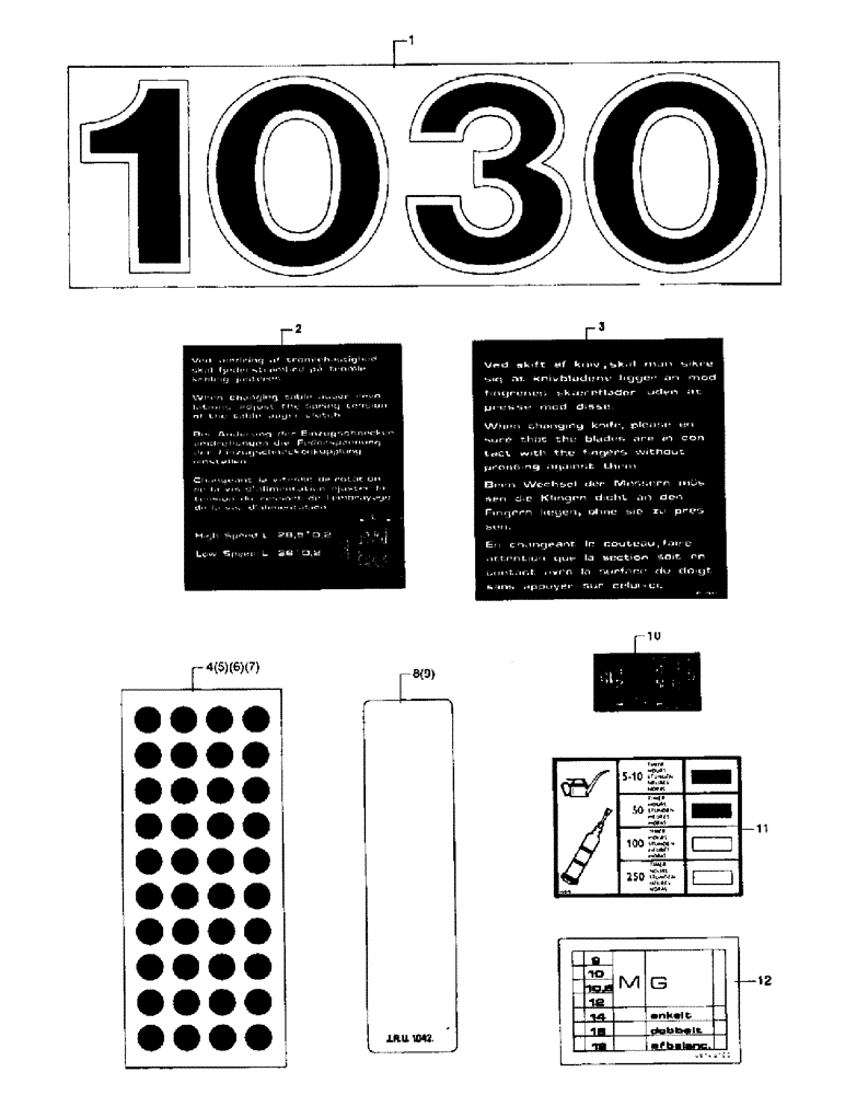 Схема запчастей Case IH 1030 - (4-1[01]) - DECALS (90) - PLATFORM, CAB, BODYWORK AND DECALS