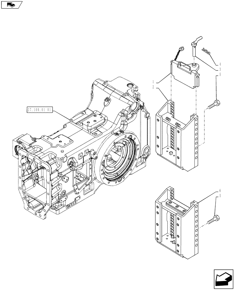 Схема запчастей Case IH PUMA 130 - (37.100.10) - VAR - 330942 - SLIDER TOW HOOK WITH FIXED C TYPE COUPLING, LESS SWINGING DRAWBAR (ITALY) (37) - HITCHES, DRAWBARS & IMPLEMENT COUPLINGS