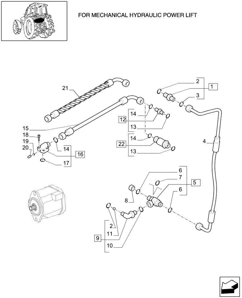 Схема запчастей Case IH MXU100 - (1.82.1/02[02]) - (VAR.349-349/1) 2 OR 4 CONTROL VALVES CCLS - LIFTER, LINES (07) - HYDRAULIC SYSTEM