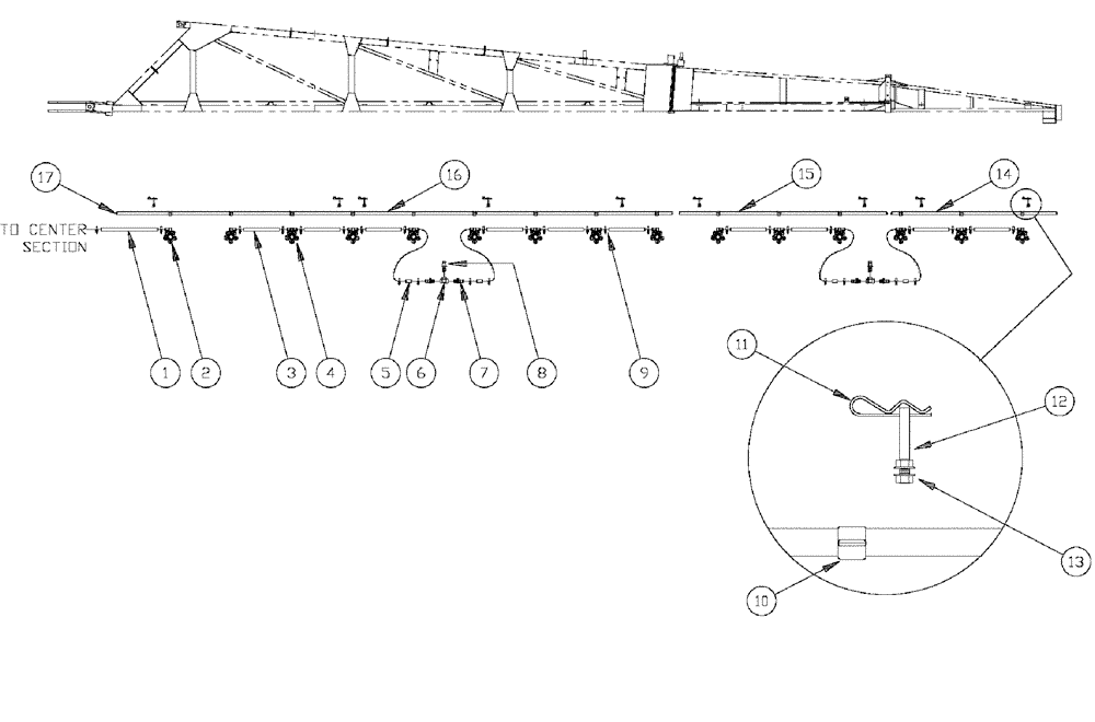 Схема запчастей Case IH SPX2130 - (09-006) - 60, 5 BOOM SHUT OFF , RH/LH BOOM , 20" NOZZLE SPACING Liquid Plumbing