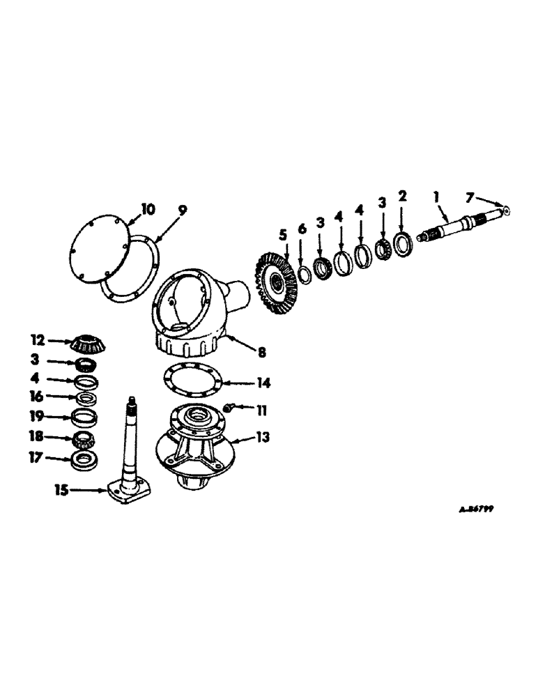 Схема запчастей Case IH 311 - (Q-05) - GEAR HOUSING AND ROTOR BAR 