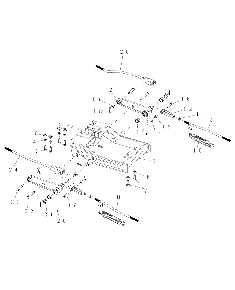 Схема запчастей Case IH 914A - (09) - LIFT LINKAGE, REAR - 84" 