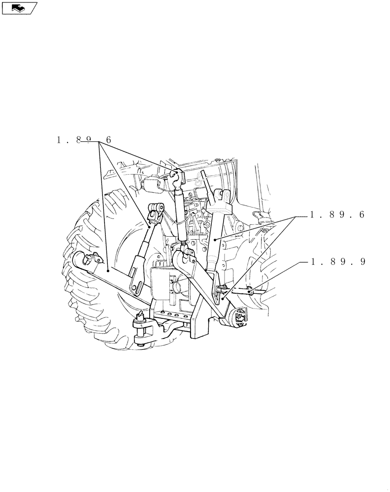 Схема запчастей Case IH FARMALL 95 - (SEC. 09) - LINKAGE (00) - GENERAL