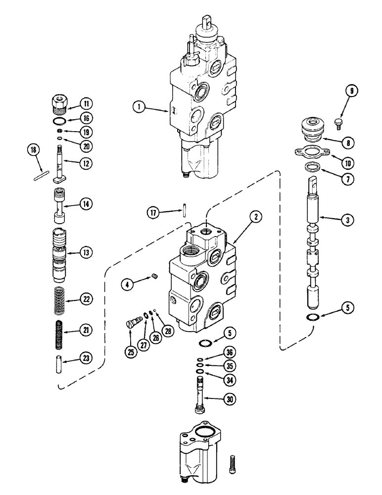 Схема запчастей Case IH 2090 - (8-438) - REMOTE VALVE BODY ASSY., 2 CIRCUIT & ADD ON FOR 3RD & 4TH CIRCUIT, W/O LOCKOUT, W/ LOCKOUT QUADRANT (08) - HYDRAULICS