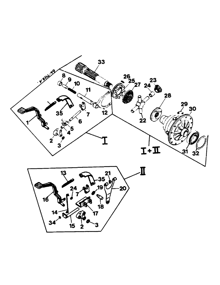 Схема запчастей Case IH 744 - (1H18) - DIFFERENTIAL, DIFFERENTIAL LOCK (04) - Drive Train