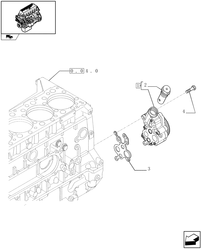 Схема запчастей Case IH F3CE0684A E001 - (0.30.0) - PUMP, ENGINE OIL & RELATED PARTS (99458824) 