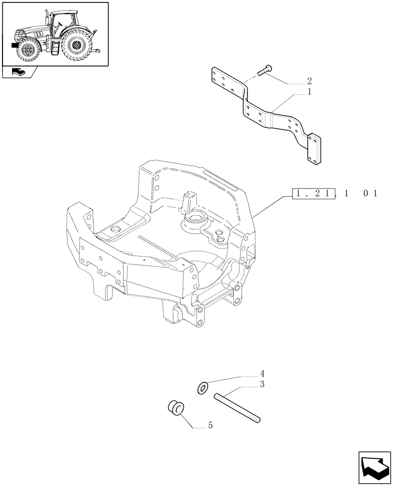 Схема запчастей Case IH PUMA 195 - (1.21.1/01) - (VAR.704) SIDE RAILS (03) - TRANSMISSION