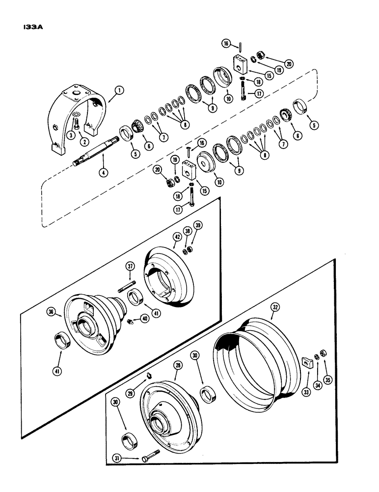 Схема запчастей Case IH 770 - (133A) - SINGLE FRONT WHEEL (05) - STEERING