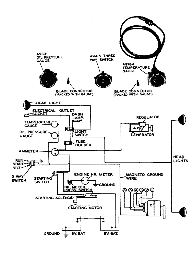 Схема запчастей Case IH 600-SERIES - (055) - SAFETY CUT-OUT PARTS FOR LP GAS TRACTORS (04) - ELECTRICAL SYSTEMS