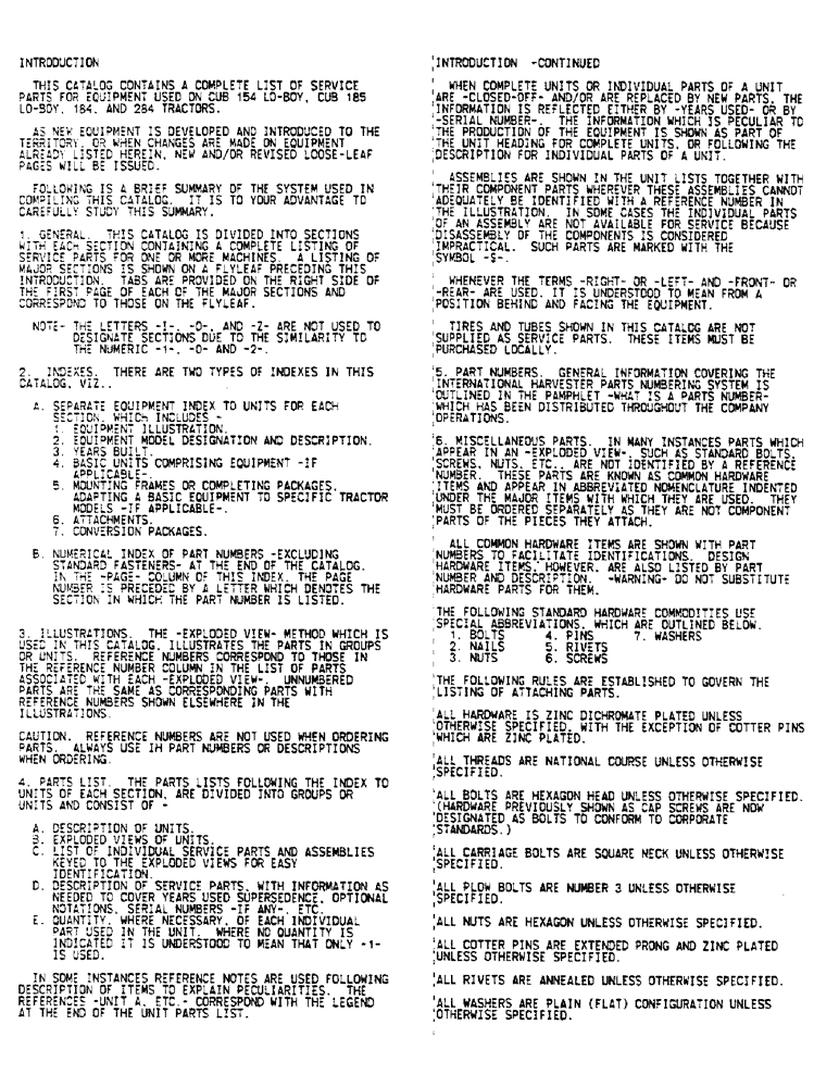 Схема запчастей Case IH 3160 - (3) - INTRODUCTION 