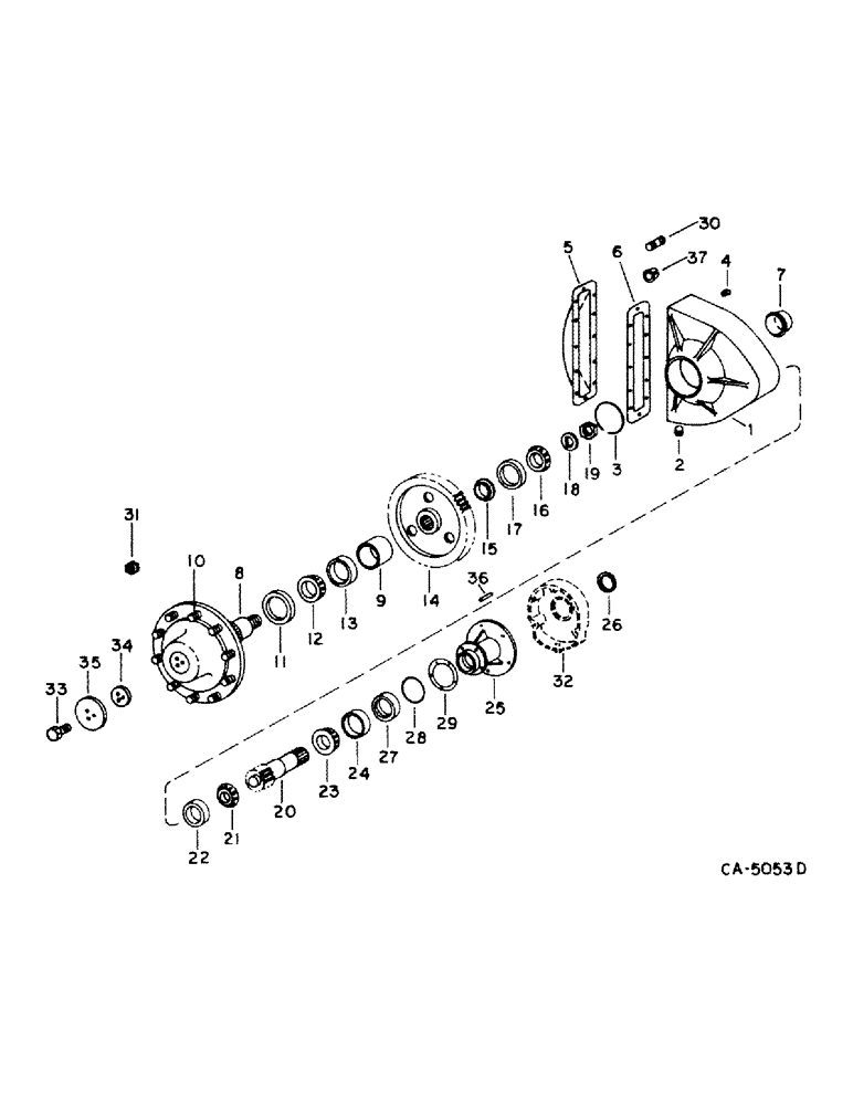 Схема запчастей Case IH 1440 - (07-09) - DRIVE TRAIN, FINAL DRIVE Drive Train