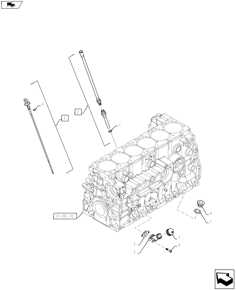 Схема запчастей Case IH F2CFE613C A010 - (10.102.03) - OIL LEVEL CHECK (504376868 - 504376865 - 5801411691 - 5801440482) 