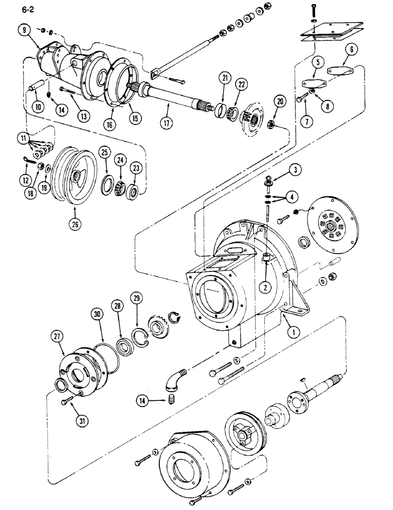 Схема запчастей Case IH 1620 - (6-002) - POWER TAKEOFF DRIVE (03) - POWER TRAIN