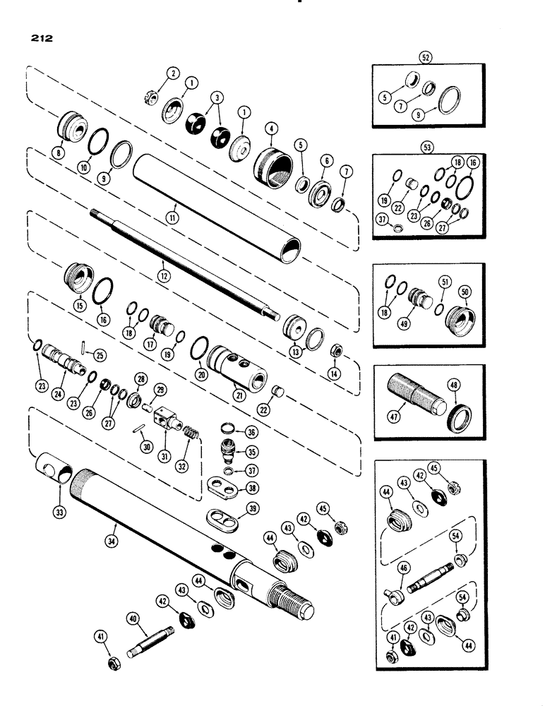 Схема запчастей Case IH 730 SERIES - (212) - A24933 POWER STEERING CYLINDER (05) - STEERING