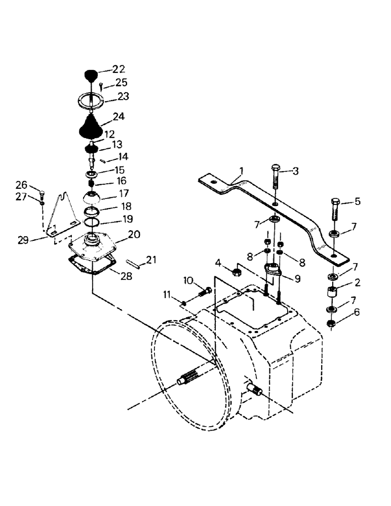 Схема запчастей Case IH RC210 - (04-11) - TRANSMISSION MOUNTING & SHIFT TOWER (04) - Drive Train