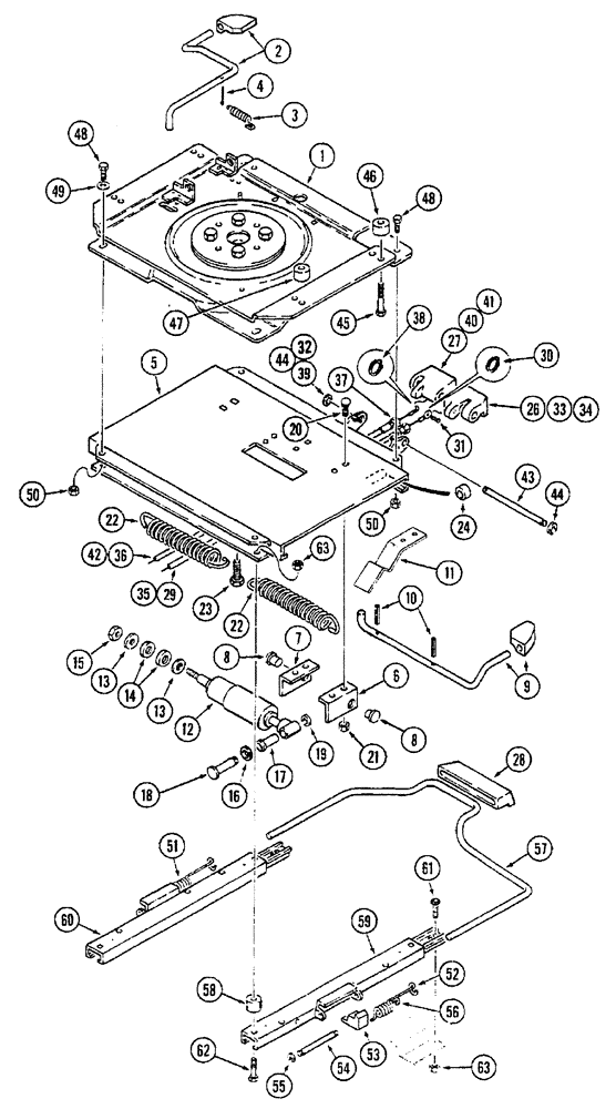 Схема запчастей Case IH 7230 - (9-090) - DELUXE AIR SUSPENSION SEAT, SWIVEL PLATE AND SLIDES, TRACTOR PIN JJA0061559 AND AFTER (09) - CHASSIS/ATTACHMENTS