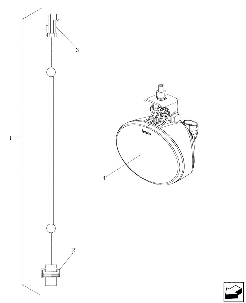 Схема запчастей Case IH 5130 - (55.404.38) - HARNESS, MIRROR LIGHT (55) - ELECTRICAL SYSTEMS