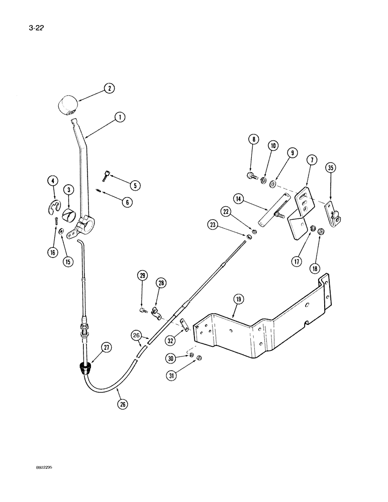 Схема запчастей Case IH 7130 - (3-022) - HAND THROTTLE (03) - FUEL SYSTEM