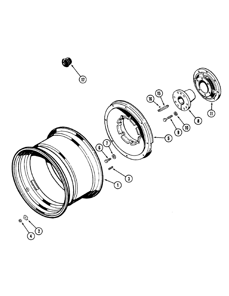 Схема запчастей Case IH 2096 - (6-206) - REAR WHEELS, WITH 34 INCH (864 MM) RIMS, WITH 3-1/2 INCH (89 MM) DIAMETER AXLE (06) - POWER TRAIN