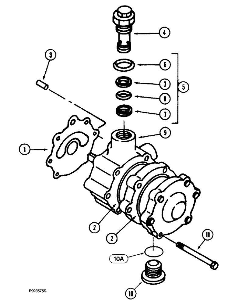 Схема запчастей Case IH 1670 - (6-24) - HYDROSTATIC PUMP, CHARGE PUMP (03) - POWER TRAIN