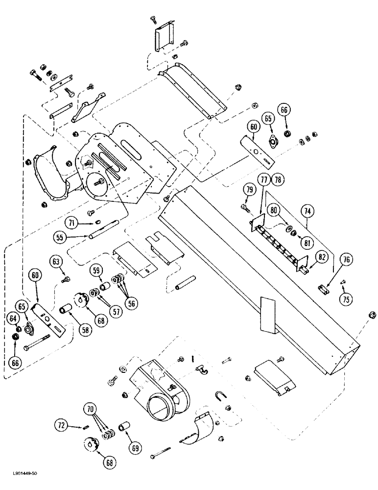 Схема запчастей Case IH 1670 - (9D-20) - TAILINGS ELEVATOR, (CONT) (16) - GRAIN ELEVATORS & AUGERS