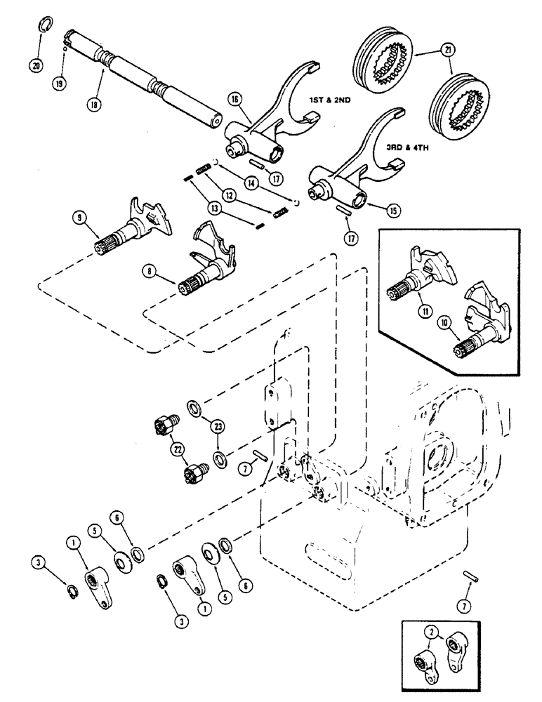 Схема запчастей Case IH 2670 - (200) - RANGE SHIFT MECHANISM (06) - POWER TRAIN