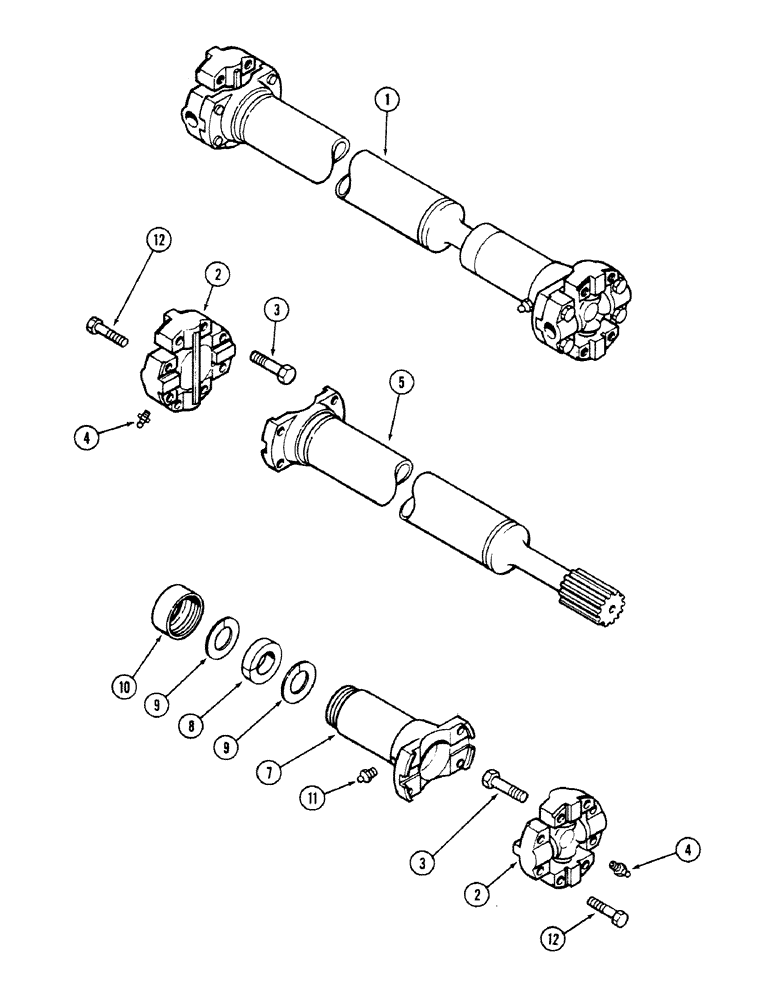 Схема запчастей Case IH 4694 - (6-268) - PTO DRIVE SHAFT ASSEMBLY (06) - POWER TRAIN