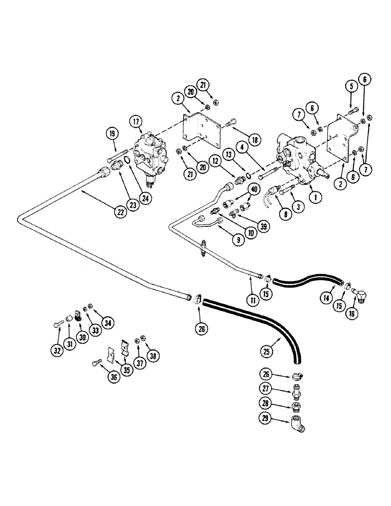 Схема запчастей Case IH 4694 - (8-292) - HYDRAULIC PRESSURE REGULATOR AND RETURN (08) - HYDRAULICS