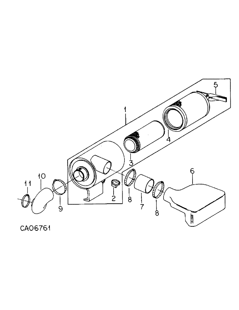 Схема запчастей Case IH 3388 - (12-01) - POWER, AIR CLEANER AND CONNECTIONS Power