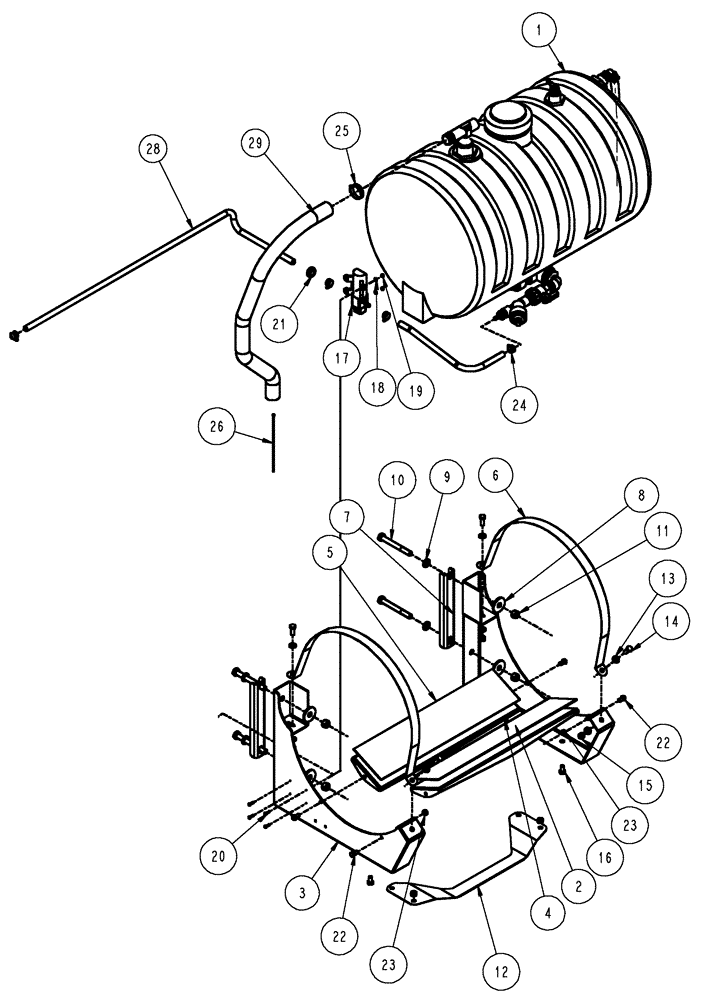 Схема запчастей Case IH SPX3320 - (11-017) - FOAMER TANK GROUP Options