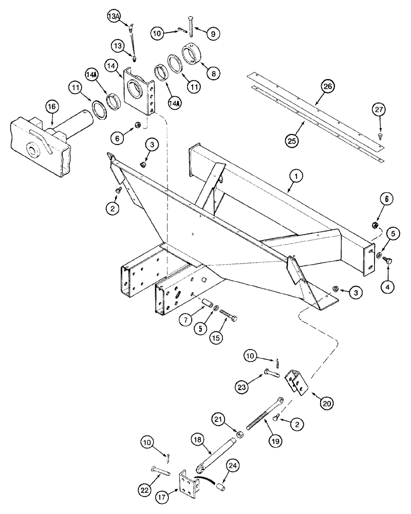 Схема запчастей Case IH 2366 - (05-06[01]) - AXLE, STEERING - SUPPORT, ADJUSTABLE AXLE, BSN JJC0254999 (04) - STEERING