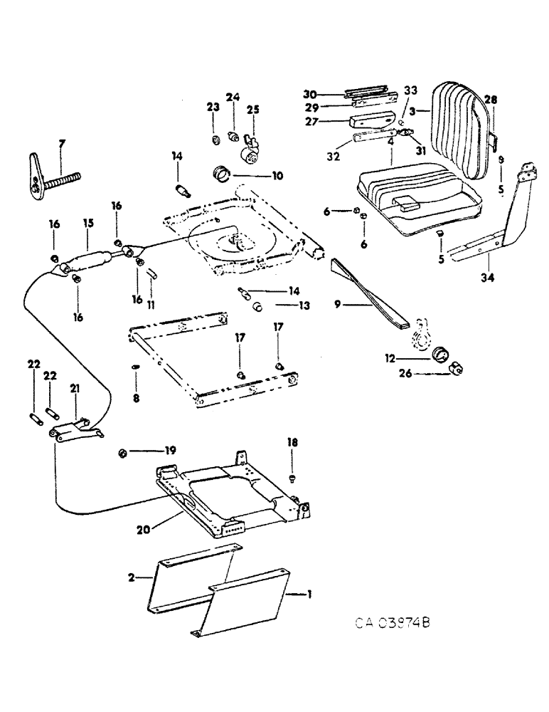 Схема запчастей Case IH 4366 - (13-19) - CAB AND SUPERSTRUCTURE, DELUXE SEAT AND SUPPORTS (05) - SUPERSTRUCTURE