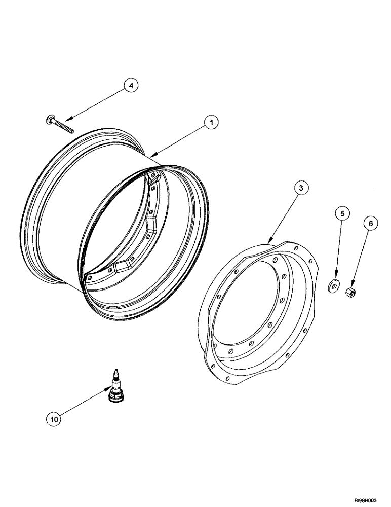 Схема запчастей Case IH MX270 - (5-074) - FRONT WHEELS, M.F.D., MX240, MX270 (05) - STEERING