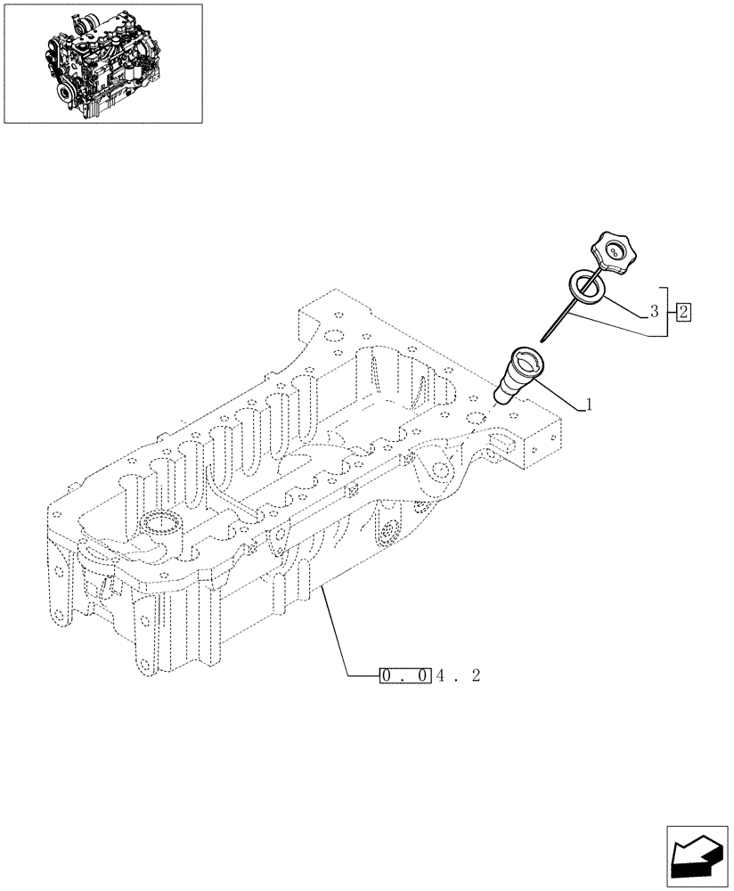 Схема запчастей Case IH PUMA 195 - (0.27.0) - ENGINE OIL DIPSTICK (01) - ENGINE