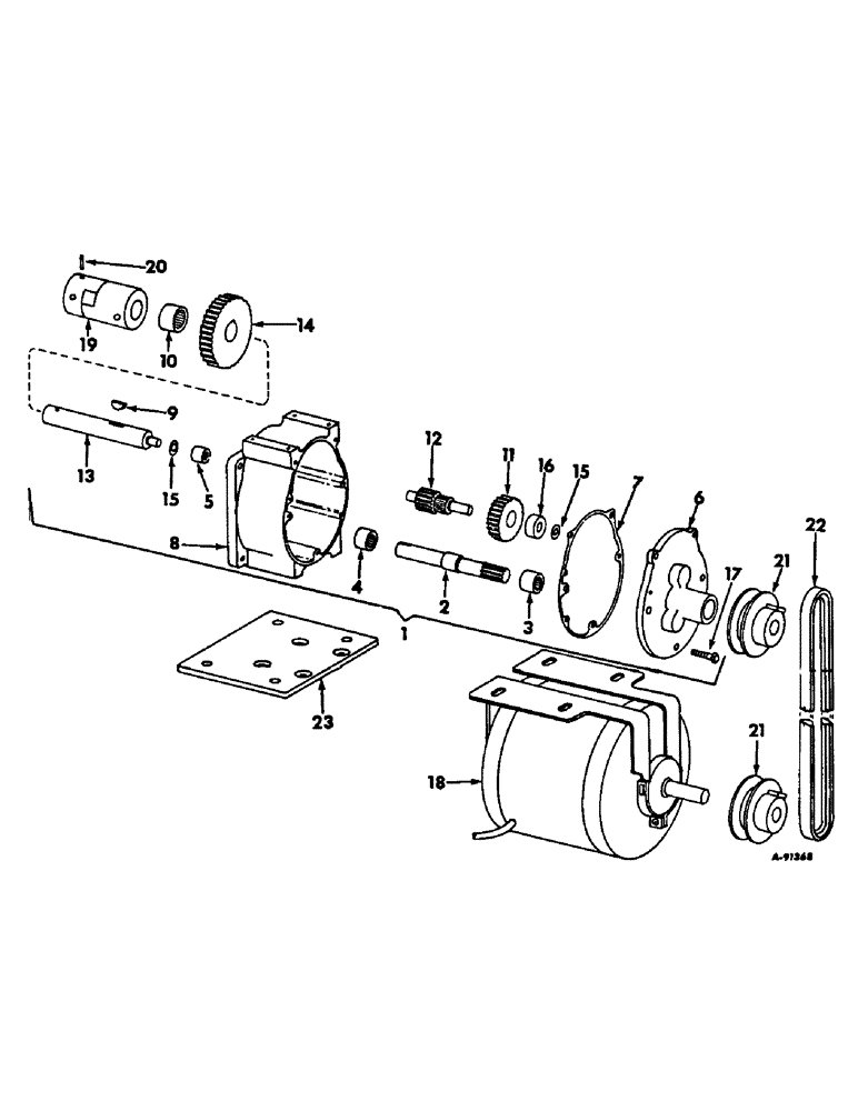 Схема запчастей Case IH 80 - (YA-08) - ELECTRIC MOTOR 